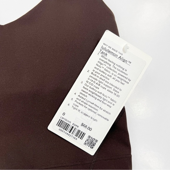 Lululemon NWT Align Tank Top Espresso - Picture 8 of 11